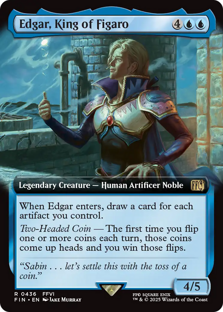 Edgar, King of Figaro (Extended Art) (FIN-436) [FINAL FANTASY]: (Extended Art) Foil
