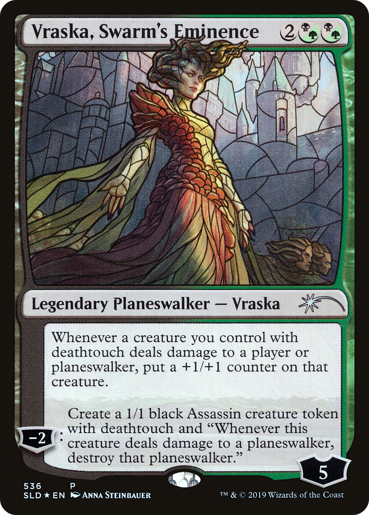 Vraska, Swarm's Eminence (Stained Glass) (SLD-536) [Secret Lair Drop] Foil