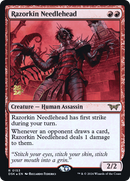Razorkin Needlehead (PRE-153S) [Duskmourn: House of Horror Promos] Foil