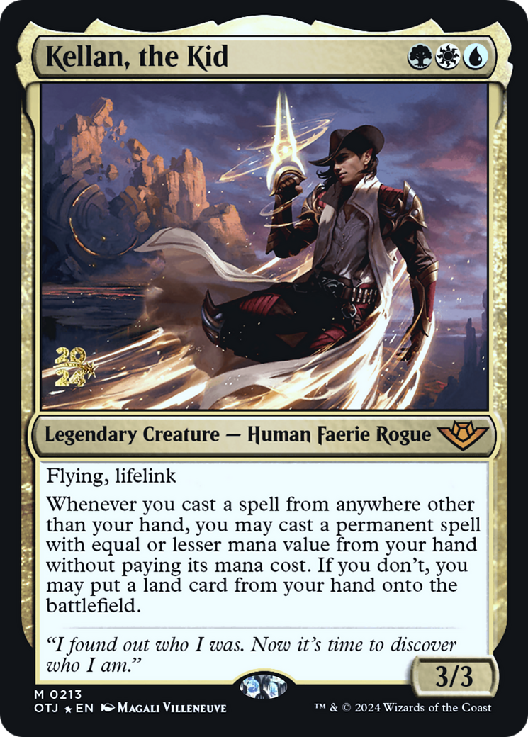 Kellan, the Kid (PRE-213S) [Outlaws of Thunder Junction Promos] Foil