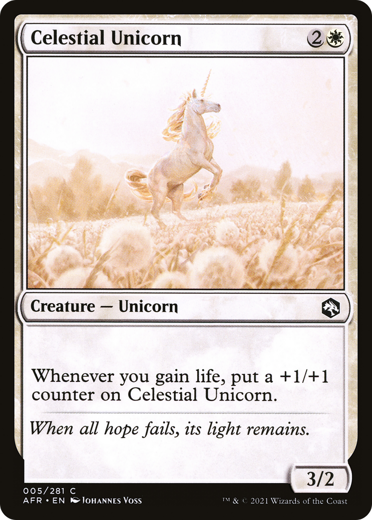 Celestial Unicorn (AFR-005) [Adventures in the Forgotten Realms] Foil