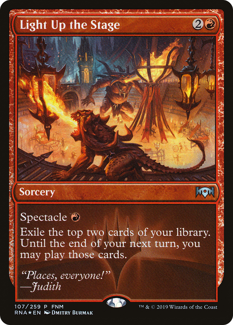 Light Up the Stage (FNM-107) [Ravnica Allegiance Promos] Foil