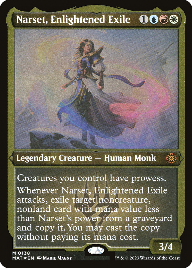 Narset, Enlightened Exile (MAT-138) [March of the Machine: The Aftermath] Etched Foil