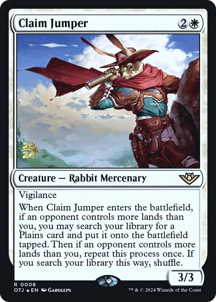 Claim Jumper (PRE-08S) [Outlaws of Thunder Junction Promos] Foil