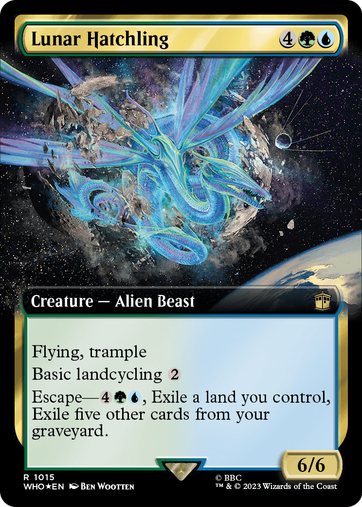 Lunar Hatchling (Extended Art) (Surge Foil) (WHO-1015) [Doctor Who] Foil