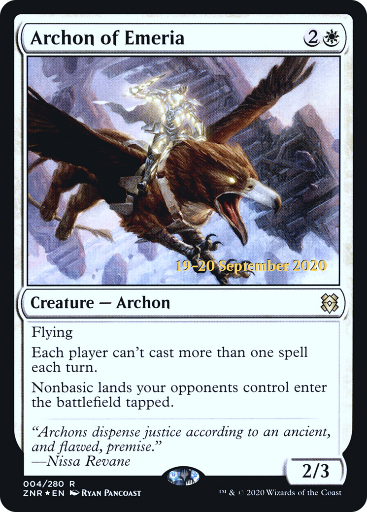 Archon of Emeria (PRE-04S) [Zendikar Rising Promos] Foil