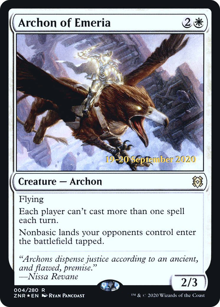 Archon of Emeria (PRE-04S) [Zendikar Rising Promos] Foil