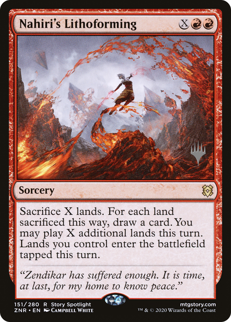 Nahiri's Lithoforming (PPZNR-151P) [Zendikar Rising Promos]
