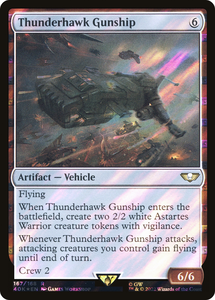 Thunderhawk Gunship (Surge Foil) (40K-167) [Warhammer 40,000 Commander] Foil