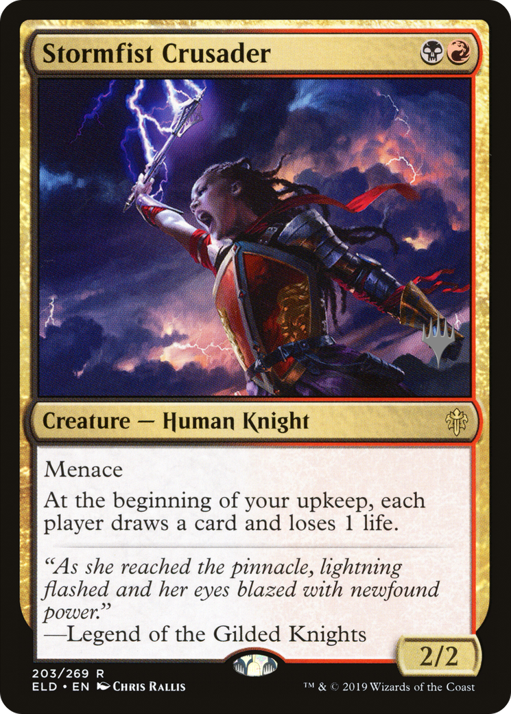 Stormfist Crusader (PPELD-203P) [Promo Pack: Throne of Eldraine Promos]