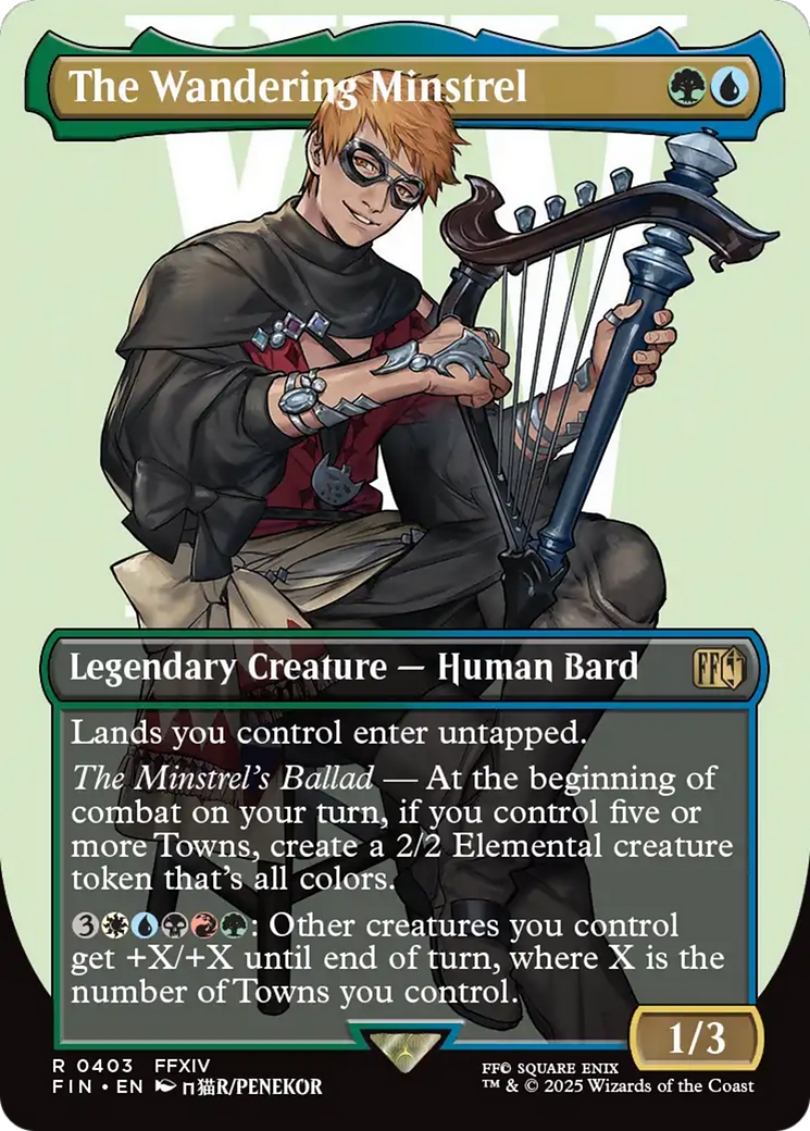 The Wandering Minstrel (Borderless) (FIN-403) [FINAL FANTASY] (Borderless) Foil