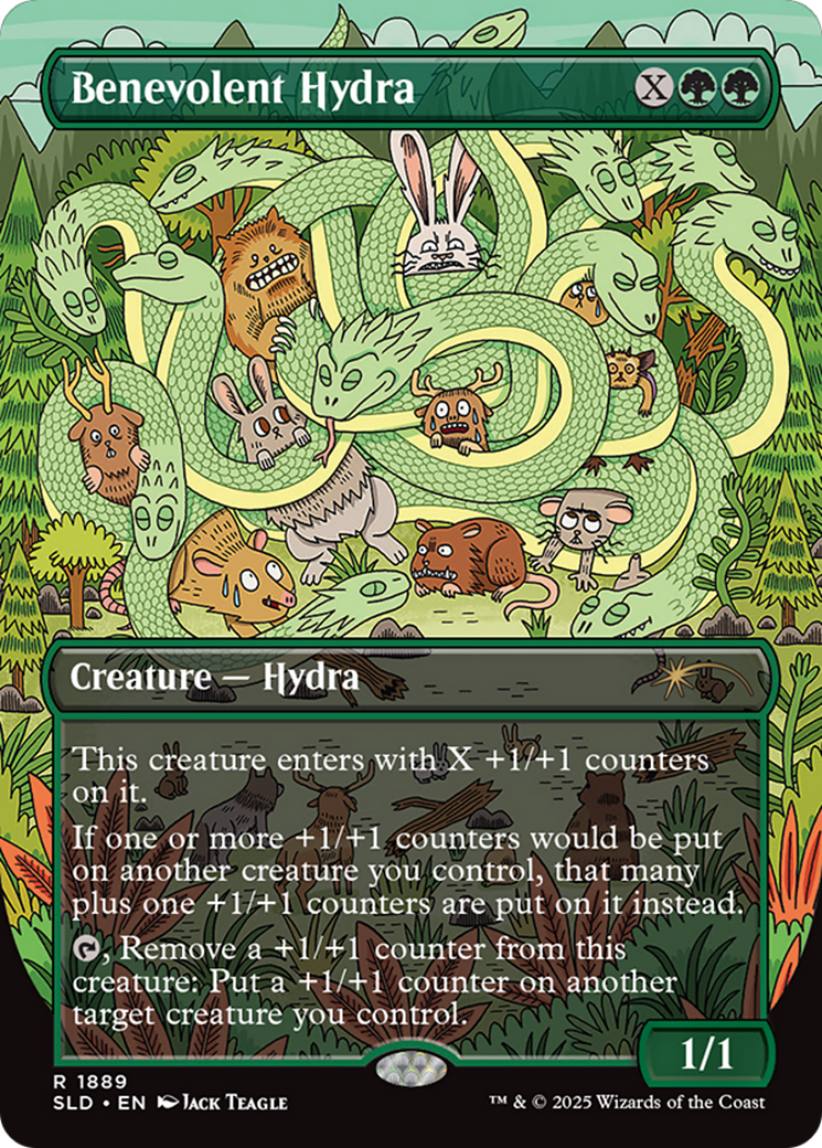 Benevolent Hydra (SLD-1889) [Secret Lair Drop] (Borderless) Foil