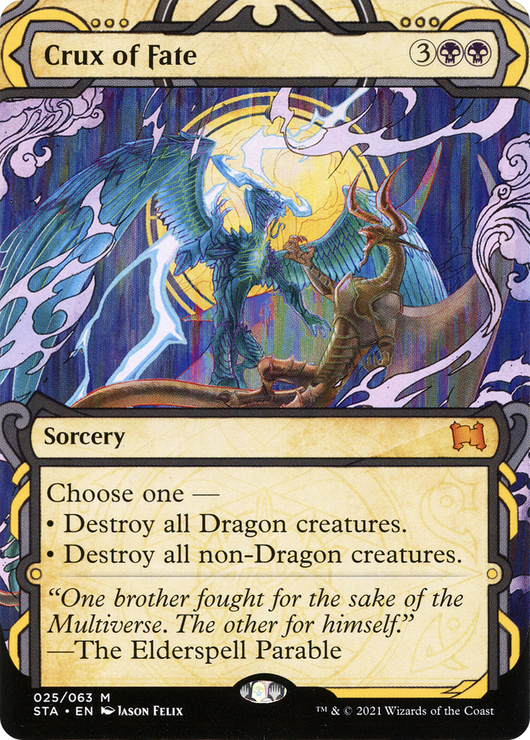 Crux of Fate (STA-025) [Strixhaven Mystical Archive]: (Showcase) (Borderless) Foil