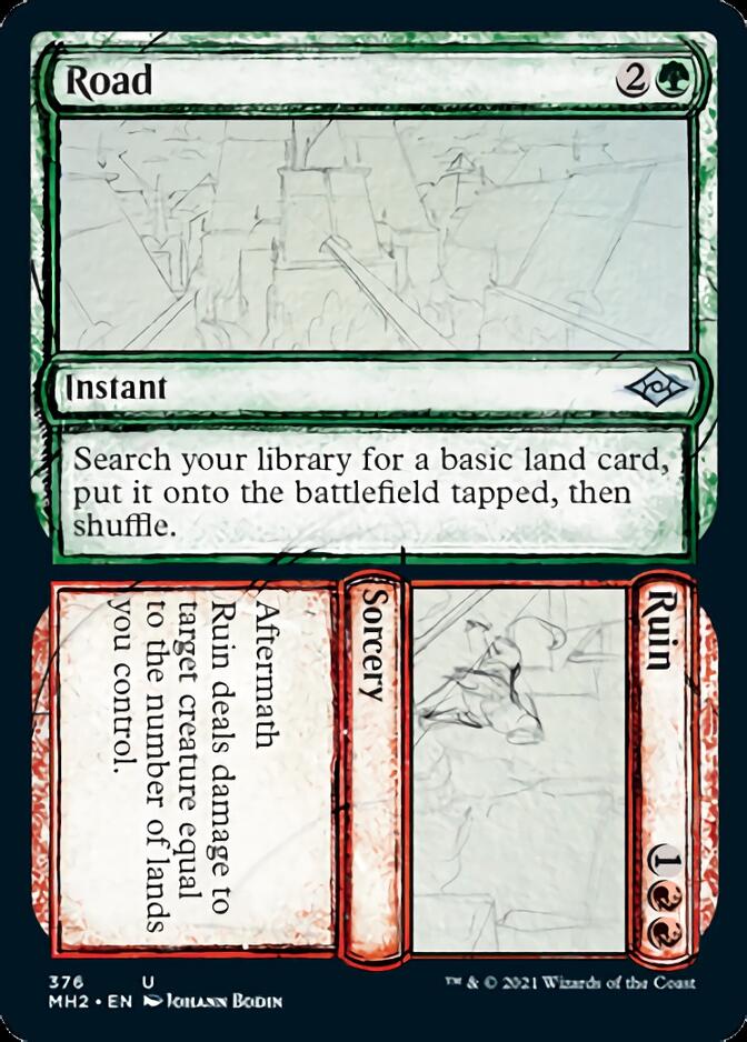 Road // Ruin (MH2-376) [Modern Horizons 2]: (Showcase) Foil