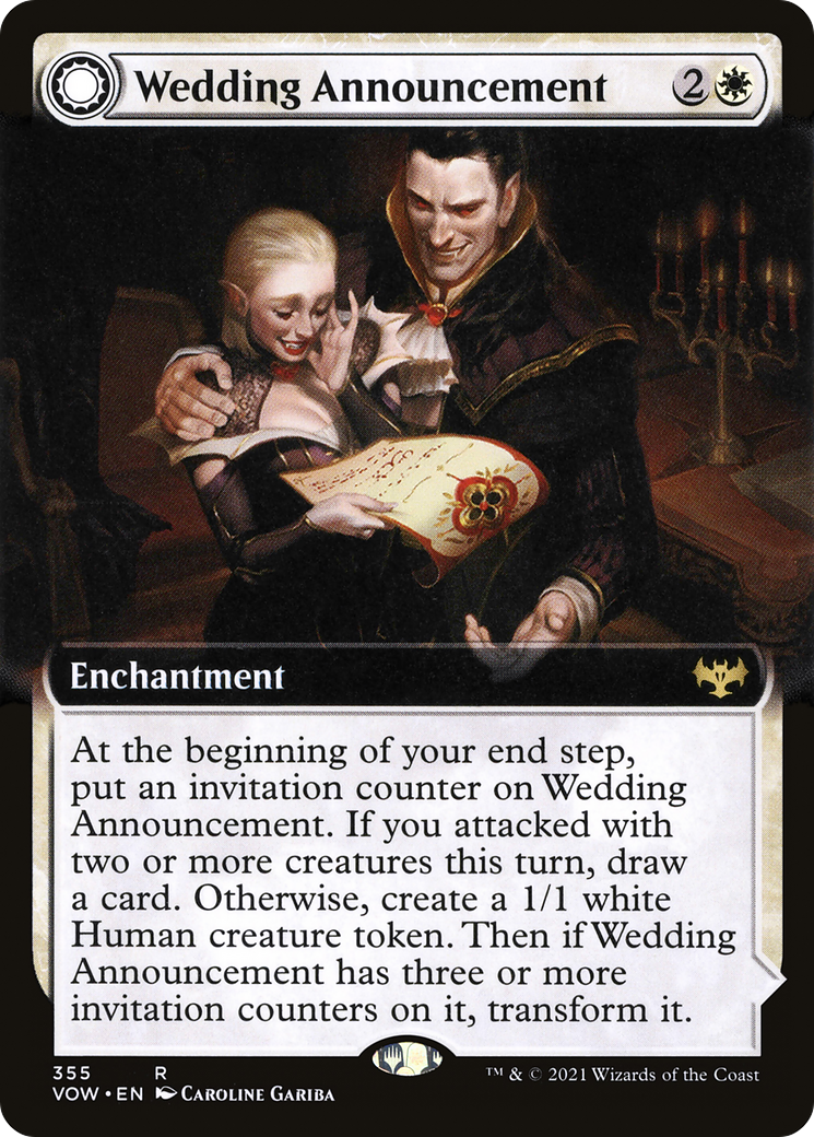 Wedding Announcement (Extended Art) (VOW-355) [Innistrad: Crimson Vow]