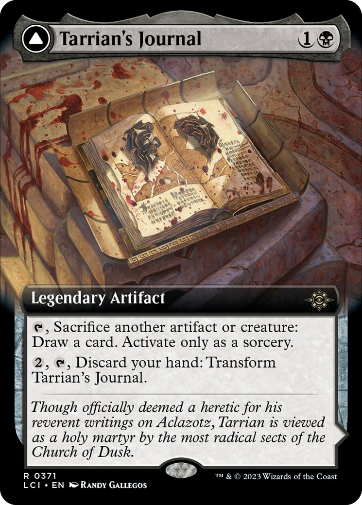 Tarrian's Journal // The Tomb of Aclazotz (LCI-371) [The Lost Caverns of Ixalan]: (Extended Art) Foil