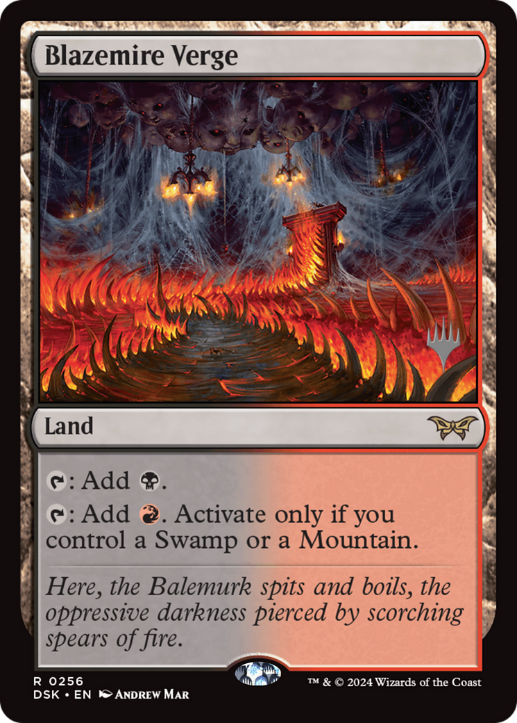 Blazemire Verge (PPDSK-256P) [Duskmourn: House of Horror Promos] Foil