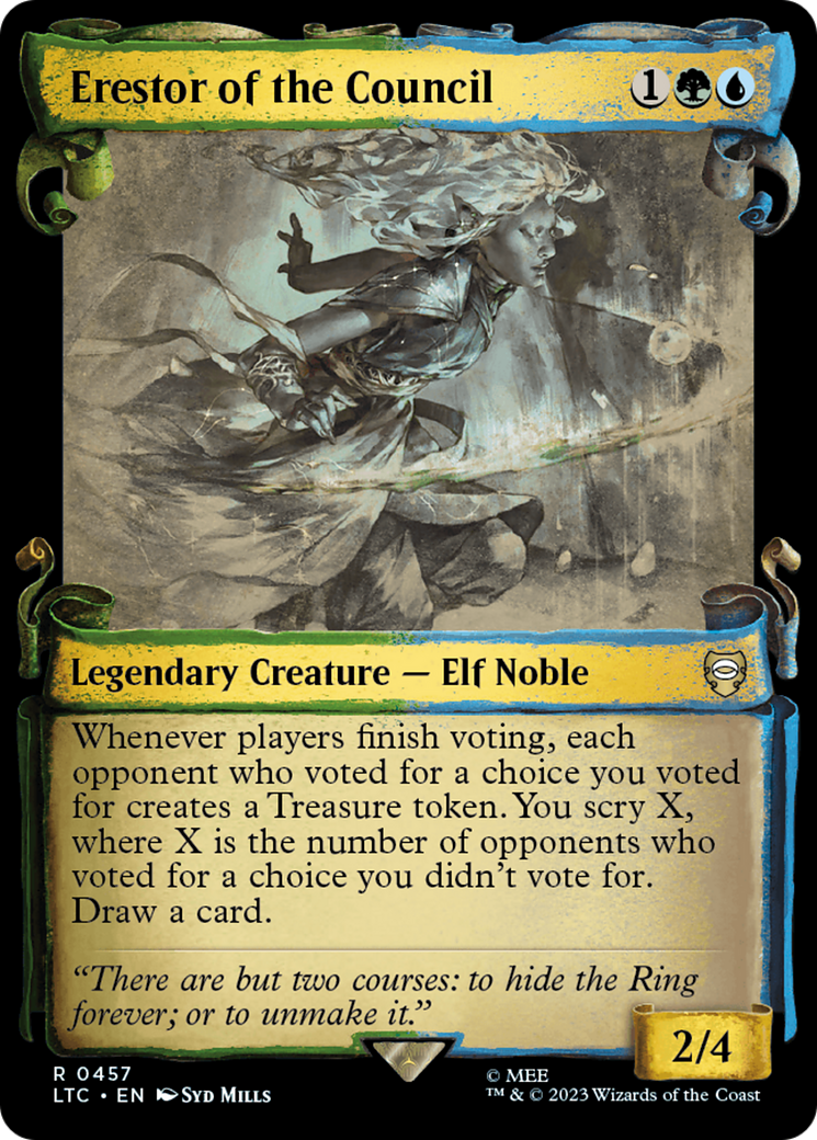 Erestor of the Council (LTC-457) [Tales of Middle-earth Commander]: (Showcase) Foil