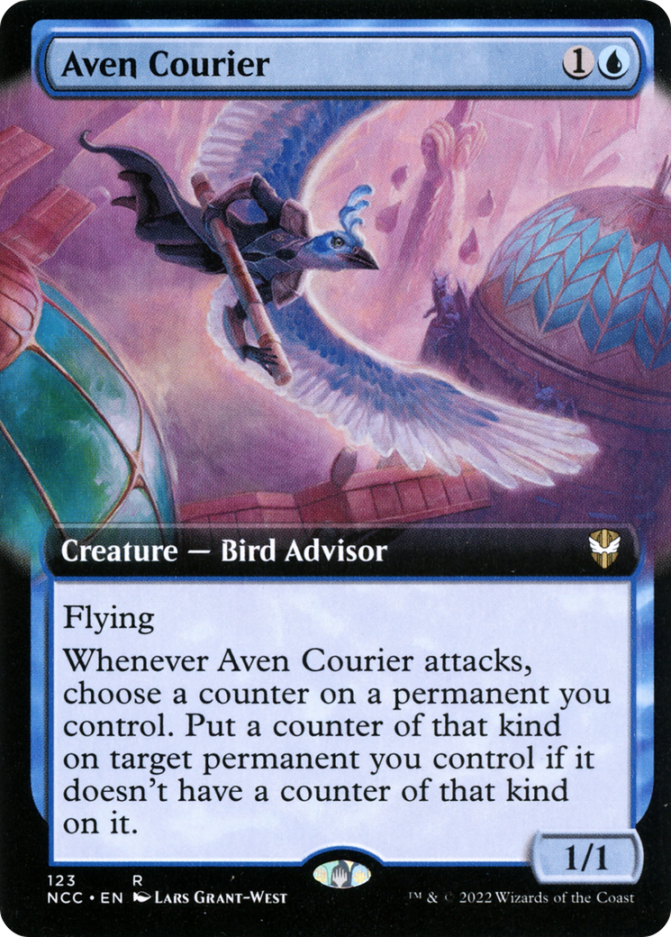Aven Courier (Extended Art) (NCC-123) [New Capenna Commander]