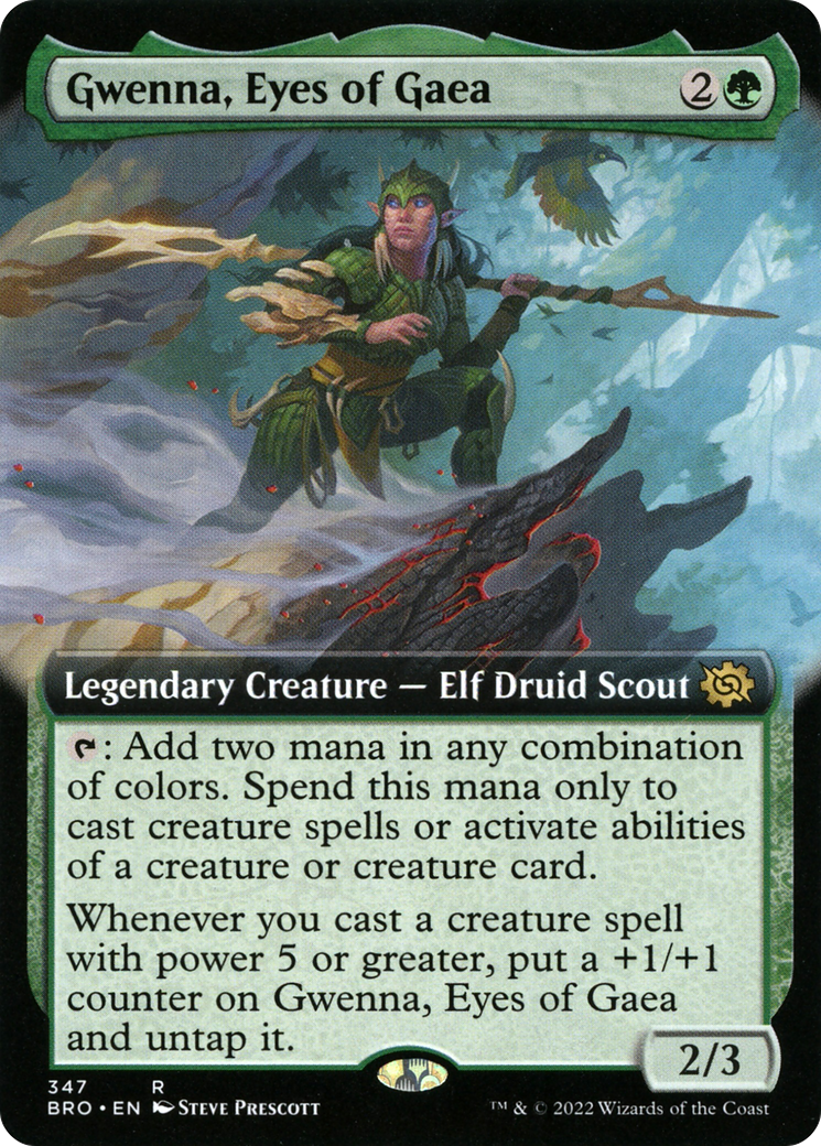 Gwenna, Eyes of Gaea (Extended Art) (BRO-347) [The Brothers' War]