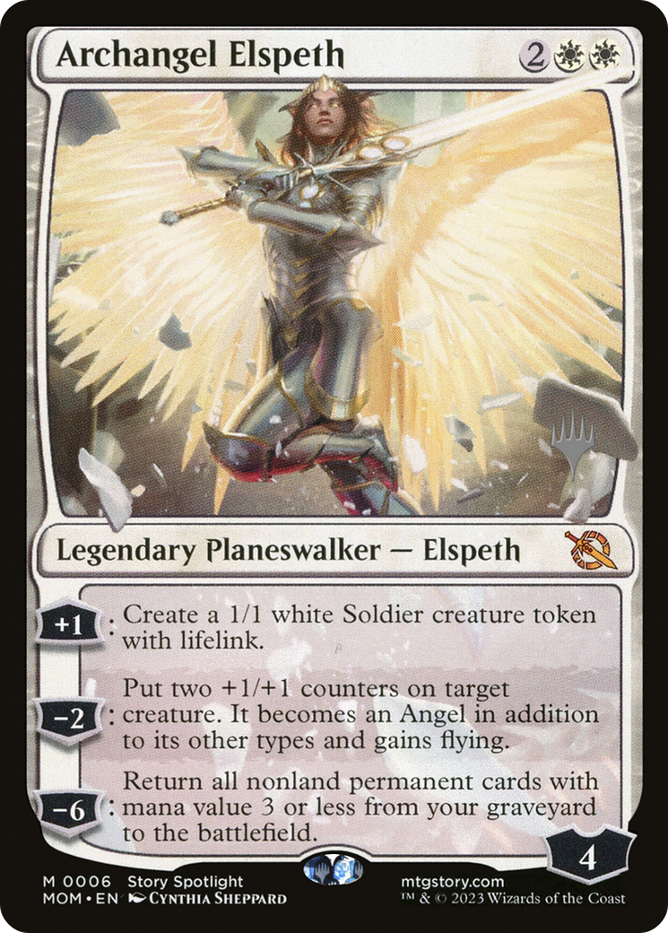 Archangel Elspeth (PPMOM-06P) [March of the Machine Promos]