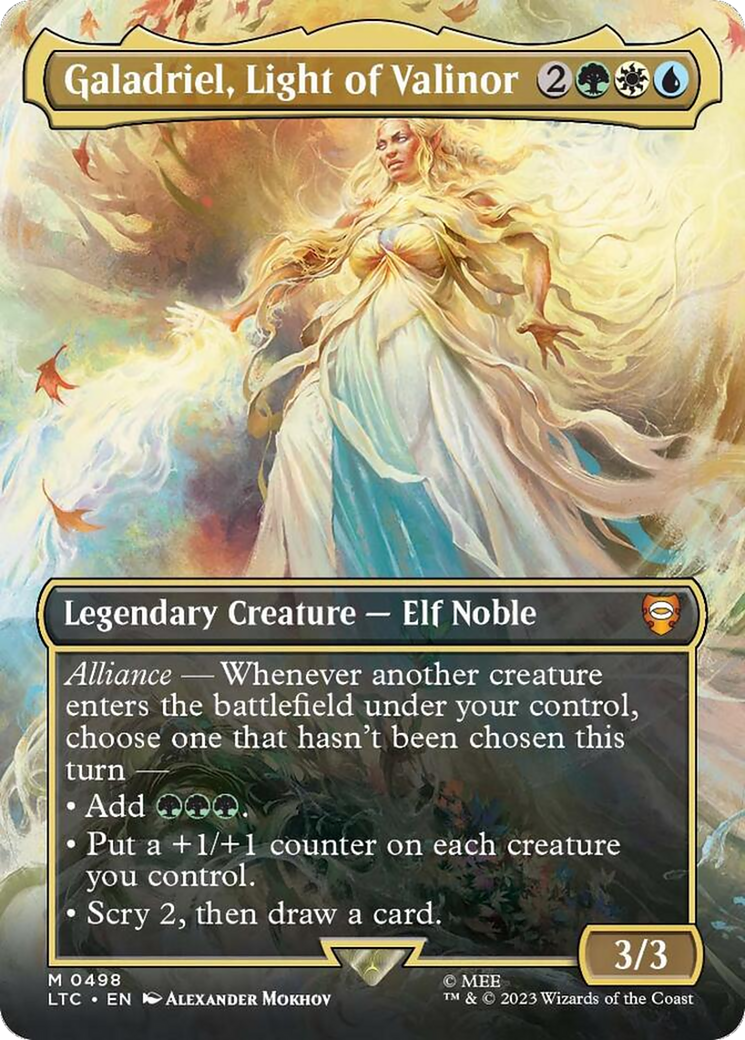 Galadriel, Light of Valinor (Borderless) (LTC-498) [Tales of Middle-earth Commander] (Borderless) Foil