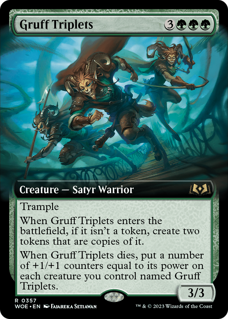 Gruff Triplets (WOE-357) [Wilds of Eldraine]: (Extended Art)