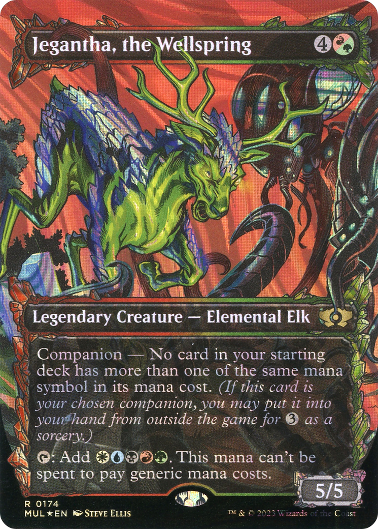 Jegantha, the Wellspring (MUL-174) [Multiverse Legends]: (Showcase) (Borderless) Foil