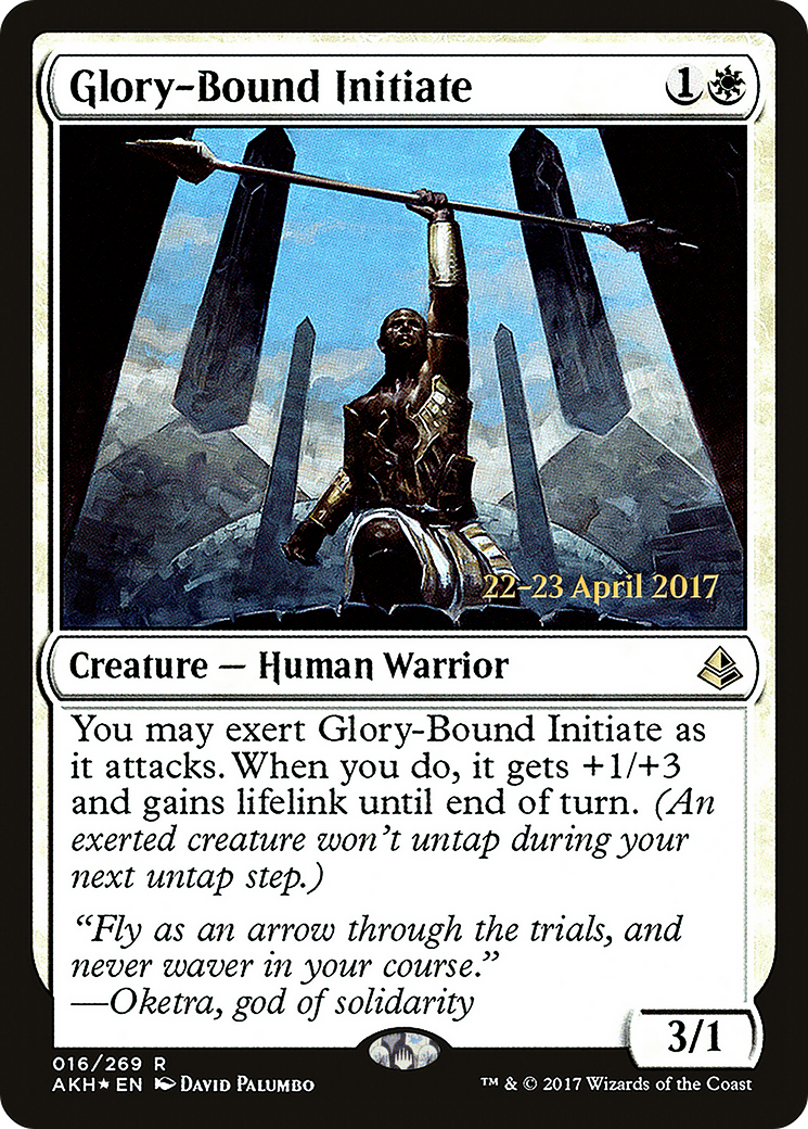 Glory-Bound Initiate (PRE-16S) [Amonkhet Promos] Foil