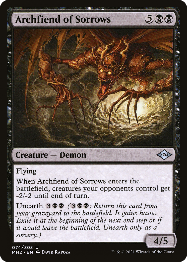 Archfiend of Sorrows (MH2-074) [Modern Horizons 2] Foil