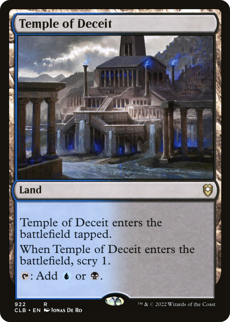 Temple of Deceit (CLB-922) [Commander Legends: Battle for Baldur's Gate]