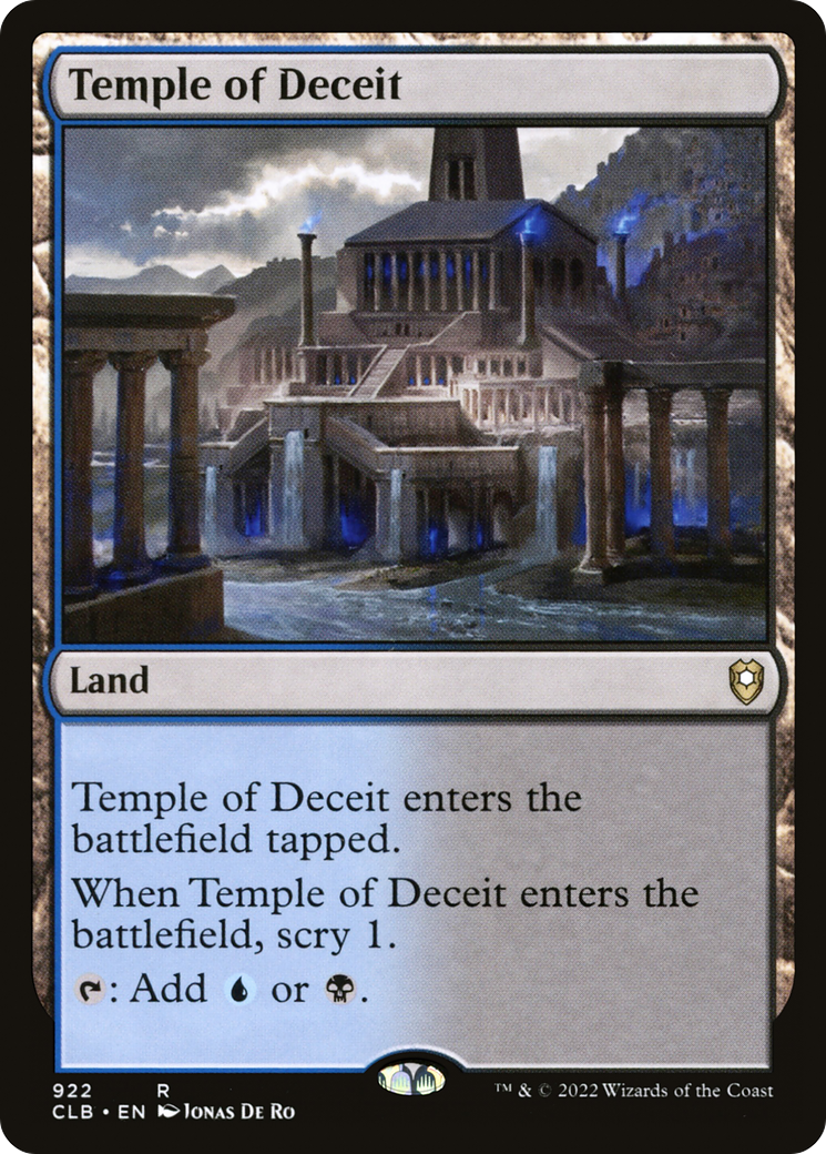 Temple of Deceit (CLB-922) [Commander Legends: Battle for Baldur's Gate]