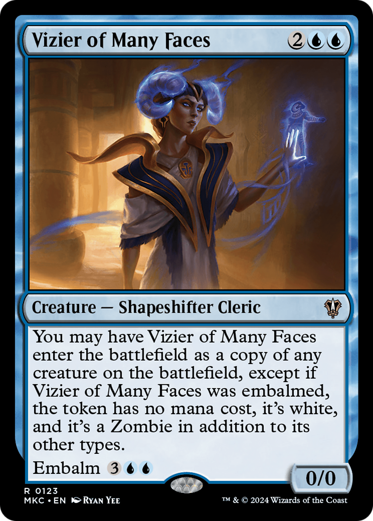 Vizier of Many Faces (MKC-123) [Murders at Karlov Manor Commander]