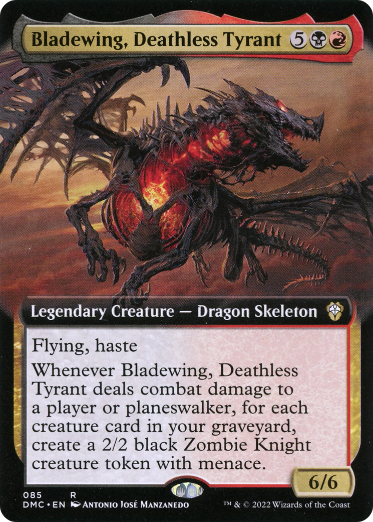 Bladewing, Deathless Tyrant (Extended Art) (DMC-085) [Dominaria United Commander]