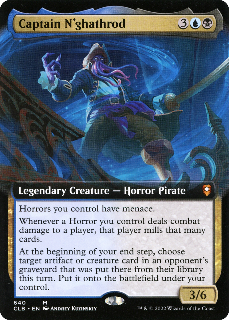 Captain N'ghathrod (Extended Art) (CLB-640) [Commander Legends: Battle for Baldur's Gate]