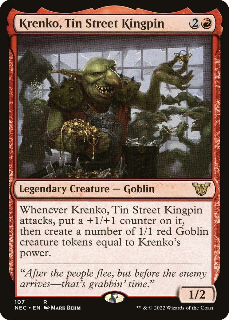 Krenko, Tin Street Kingpin (NEC-107) [Neon Dynasty Commander]