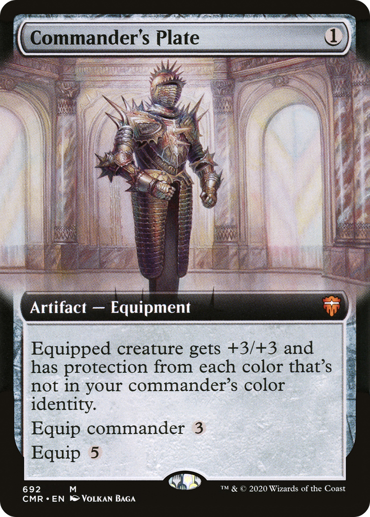 Commander's Plate (CMR-692) [Commander Legends]: (Extended Art) Foil