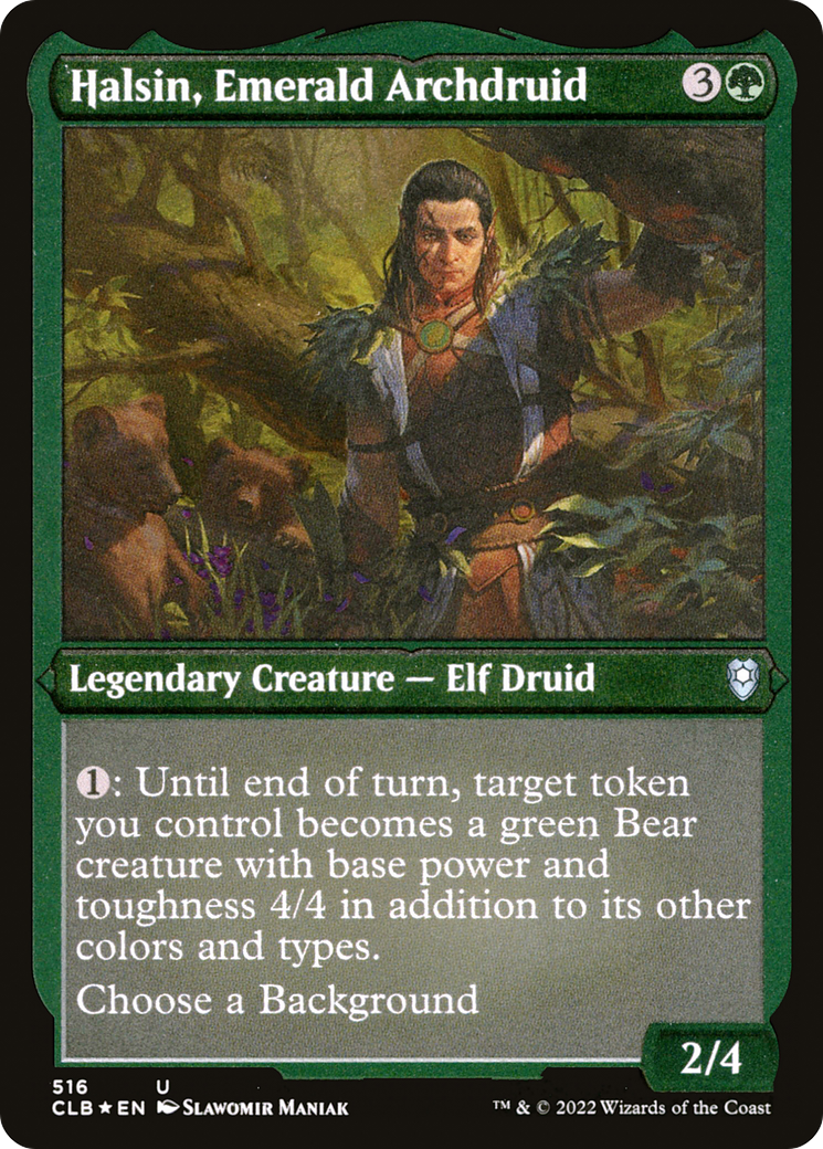 Halsin, Emerald Archdruid (CLB-516) [Commander Legends: Battle for Baldur's Gate] Etched Foil