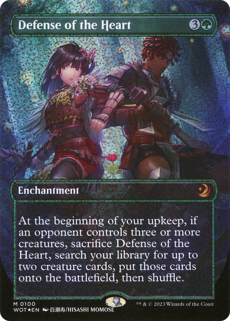 Defense of the Heart (WOT-100) [Wilds of Eldraine: Enchanting Tales] (Borderless) Foil
