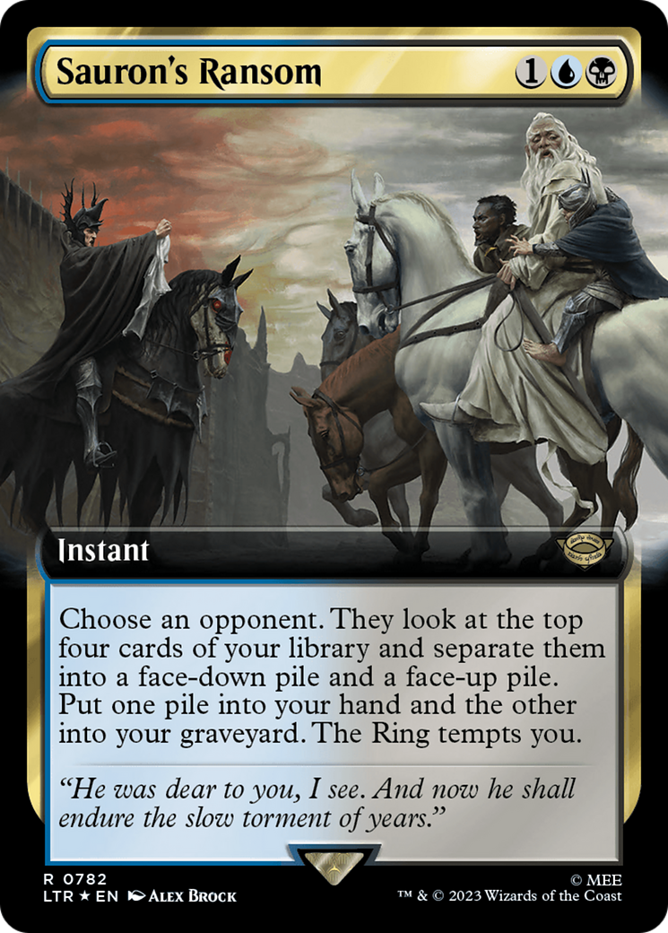 Sauron's Ransom (LTR-782) [The Lord of the Rings: Tales of Middle-earth]: (Extended Art) Foil