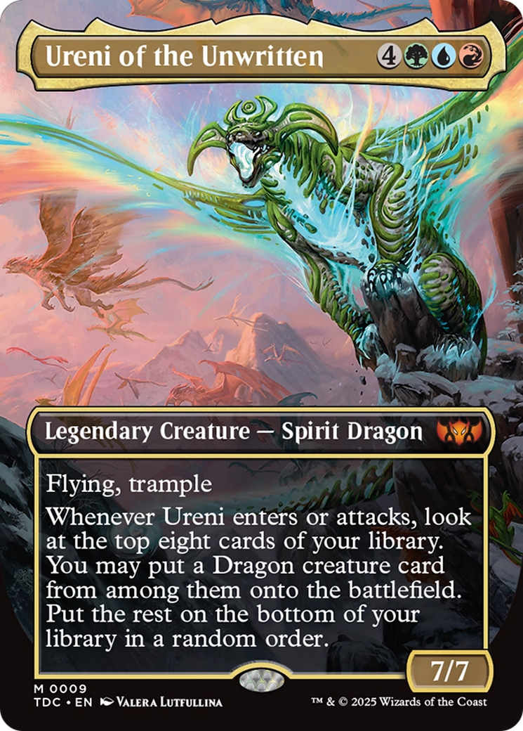 Ureni of the Unwritten (TDC-009) [Commander: Tarkir: Dragonstorm] (Borderless)