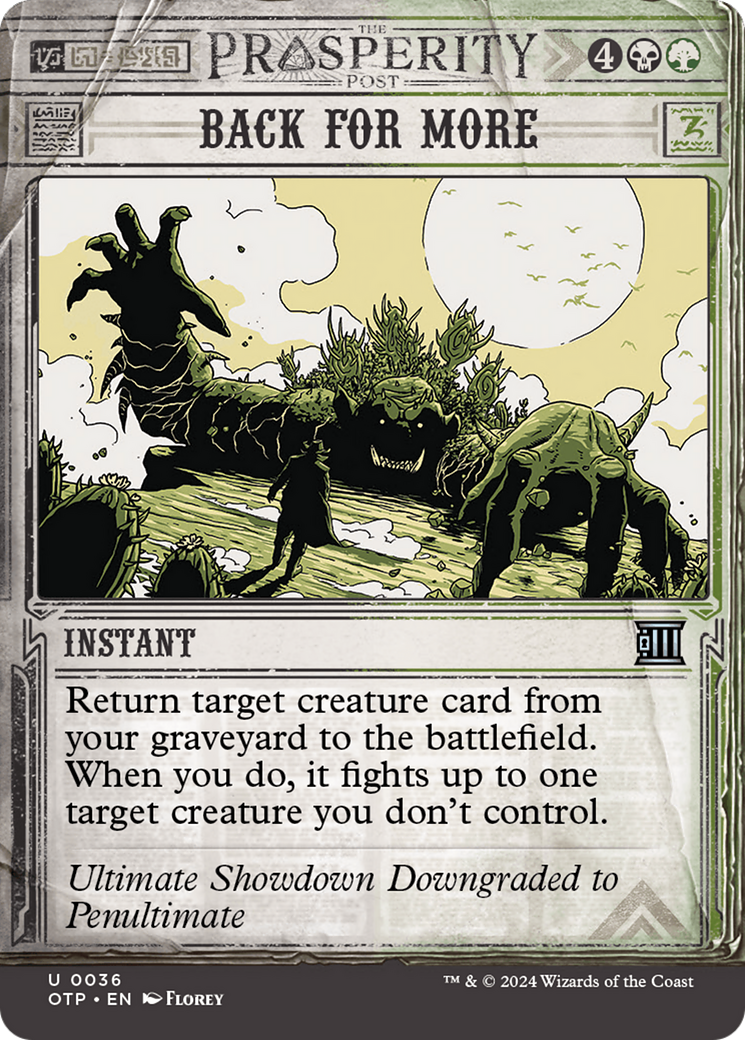 Back for More (OTP-036) [Breaking News]: (Showcase) (Borderless) Foil