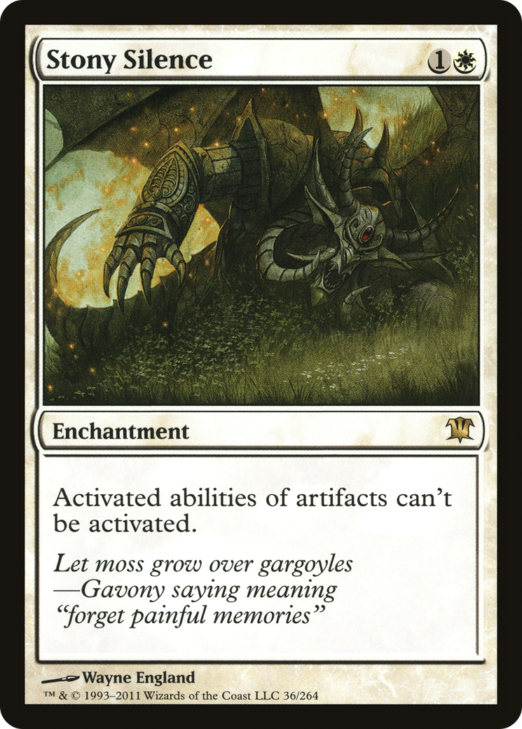 Stony Silence (ISD-036) [Innistrad] Foil