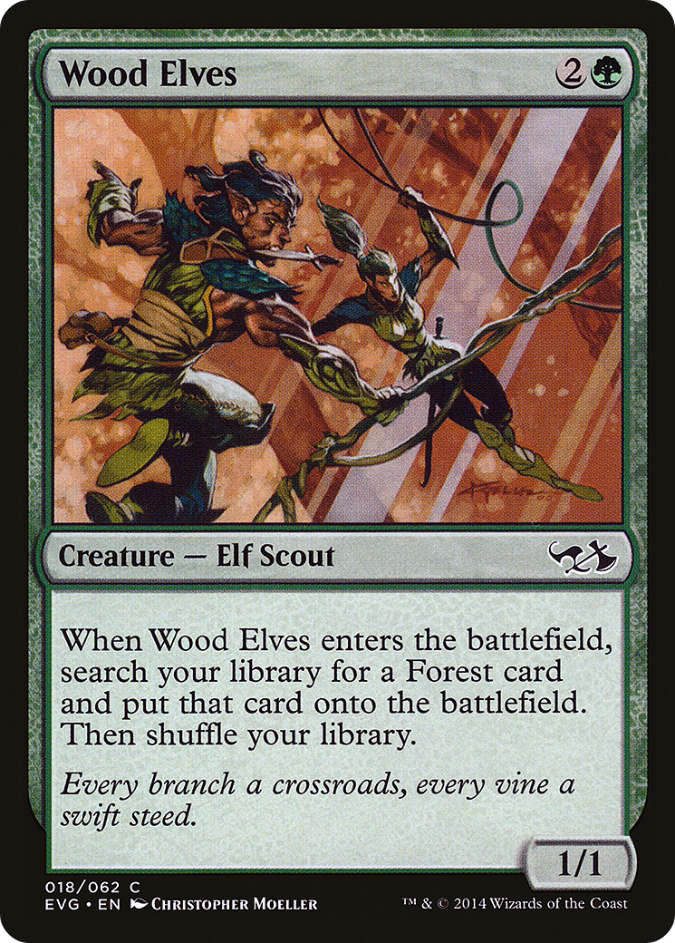 Wood Elves (DD3-018) [Duel Decks Anthology: Elves vs. Goblins]