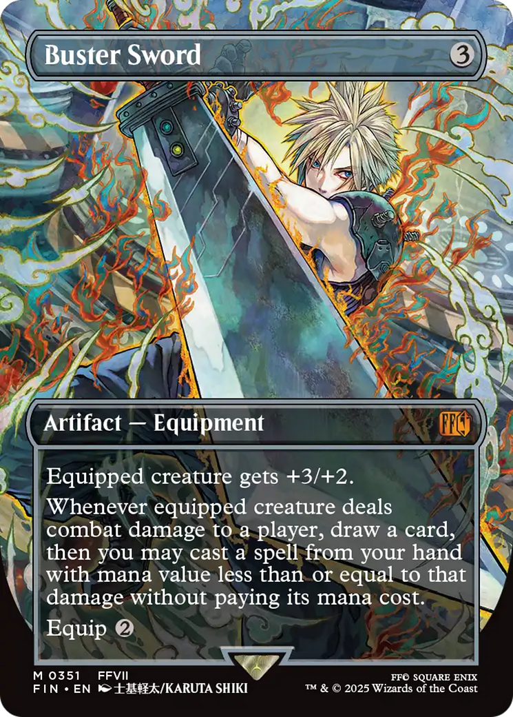 Buster Sword (Borderless) (FIN-351) [FINAL FANTASY] (Borderless) Foil