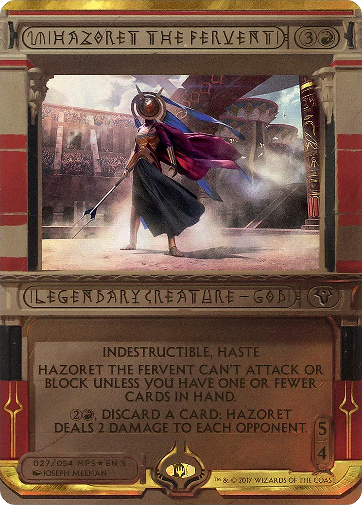 Hazoret the Fervent (MPS2-027) [Amonkhet Invocations] (Borderless) Foil