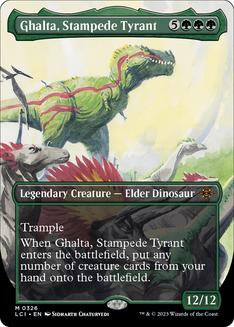 Ghalta, Stampede Tyrant (LCI-326) [The Lost Caverns of Ixalan] (Borderless) Foil