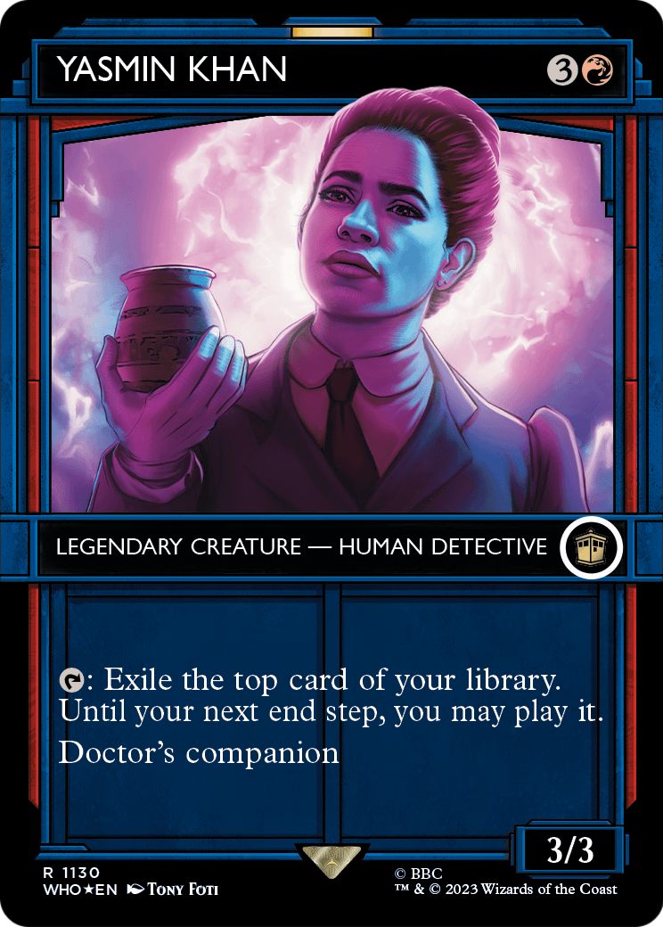 Yasmin Khan (Showcase) (Surge Foil) (WHO-1130) (Borderless) [Doctor Who] Foil