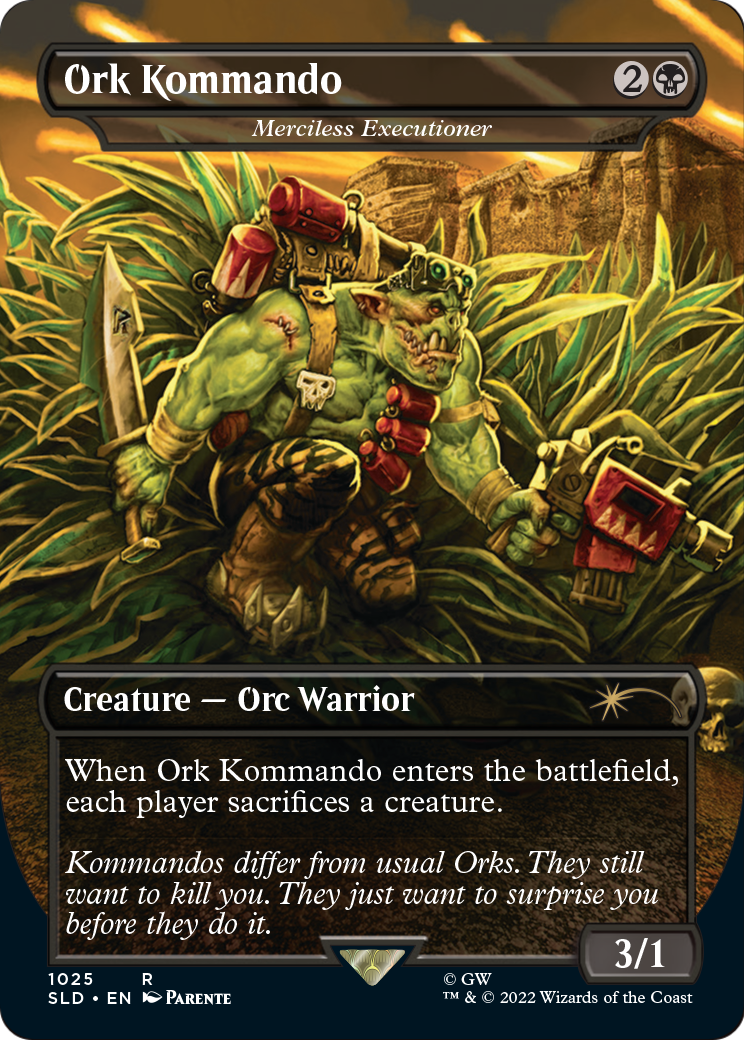 Ork Kommando - Merciless Executioner (Borderless) (SLD-1025) (Borderless) [Secret Lair Drop]