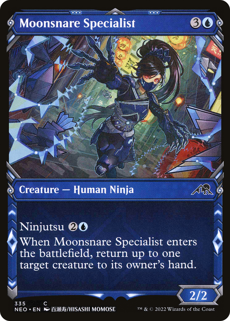 Moonsnare Specialist (Showcase) (NEO-335) [Kamigawa: Neon Dynasty] Foil
